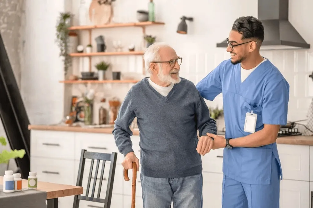 Home health care services by Air Medical 24X7 providing professional nursing and therapy at home
